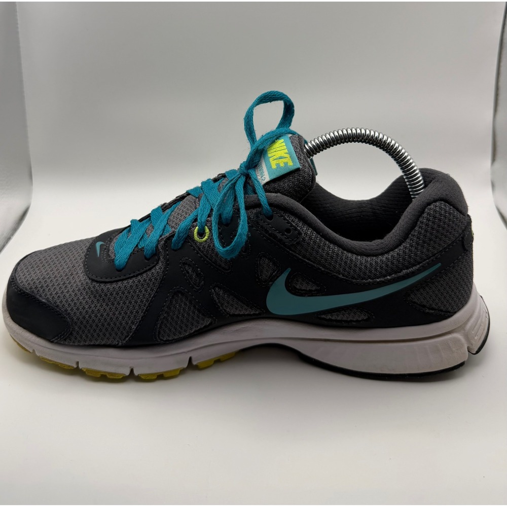 Nike Revolution 2 Running Shoes Womens 10 Grey Teal 554900-008 Good Condition